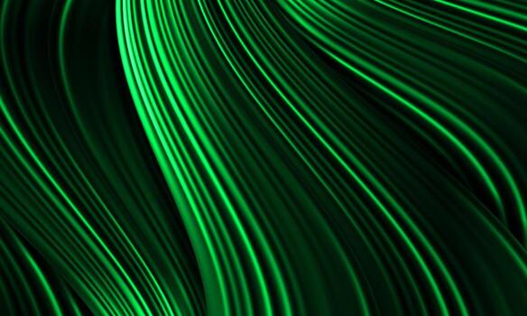 Elegant green abstract background with smooth, flowing lines and silky texture. vertical waves. dynamic feel. vector