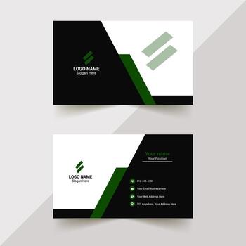 Modern business card design example vector