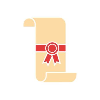 formal documento Desplazarse con sello. vector