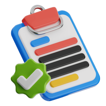 prancheta com lista de controle e verde Verifica marca ícone mostrando conclusão em transparente fundo png