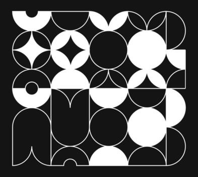 Geometric Composition with Abstract Shapes and Lines vector