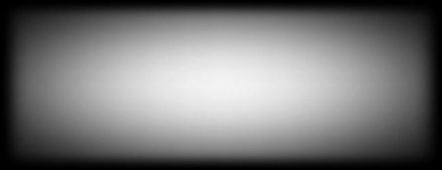 Black radial fading vignette effect background. Grey round blurred gradient filter wallpaper. Vanishing border cadre. Transparent frame backdrop for studio shot, photo template, poster template vector