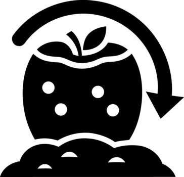 Apple rotting process diagram with circular arrow vector