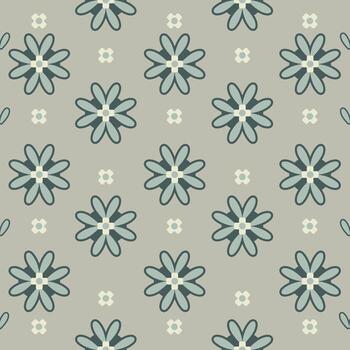 Flower pattern on gray background vector