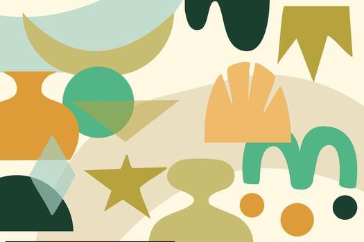 Colorful abstract shapes and patterns vector