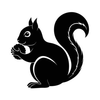 Squirrel silhouette illustration vector
