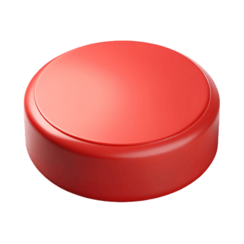 un' singolo rosso il giro pulsante isolato su un' trasparente sfondo per design isolato su trasparente sfondo png