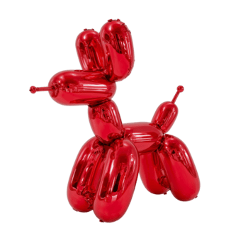 skulptural nyckfull djur- representation med rubin Färg, en lekfull och visuellt slående form png