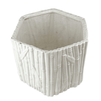 branco bambu cerâmico Panela ângulo png