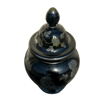 Preto floral detalhe gengibre jarra topo png