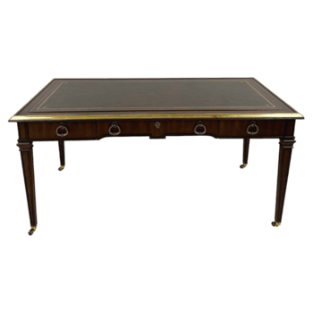 ampla couro topo escrivaninha com latão detalhe png