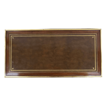 ampla couro topo escrivaninha com latão detalhe topo png