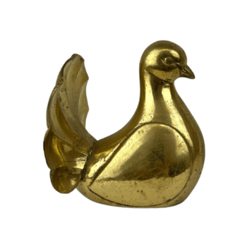 latão decorativo pomba lado png