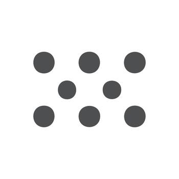 Arrangement of black circles in a grid-like pattern vector