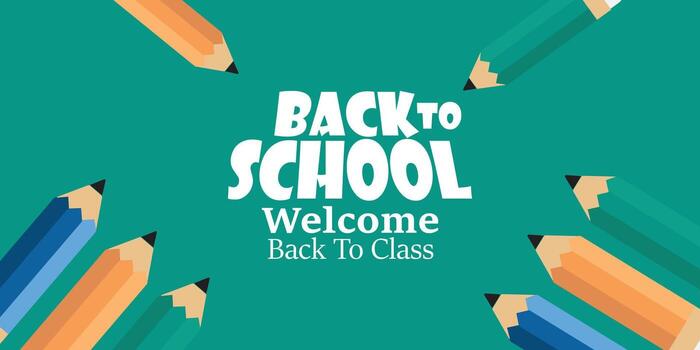 back to school background with copy space for text vector