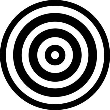 Icon of Dartboard Target Circle vector