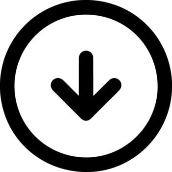 Simple icon of arrow in circle. For web vector