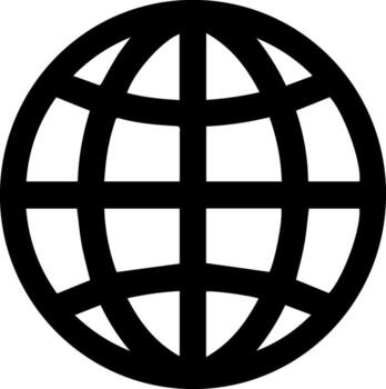 Simple globe icon. Symbolizing Internet vector