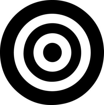Target Circle Icon with Dart Style vector
