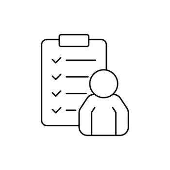 Icon a task list, isolated against a clean background. vector