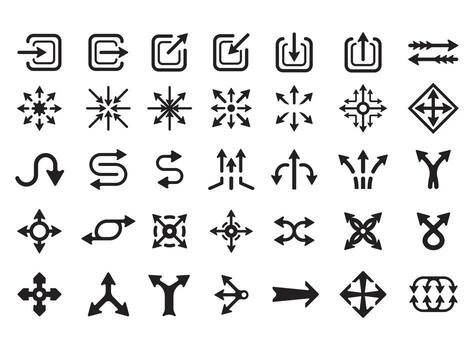 exhaustivo conjunto de flecha y dirección iconos, Perfecto para web, aplicaciones, y usuario interfaces vector
