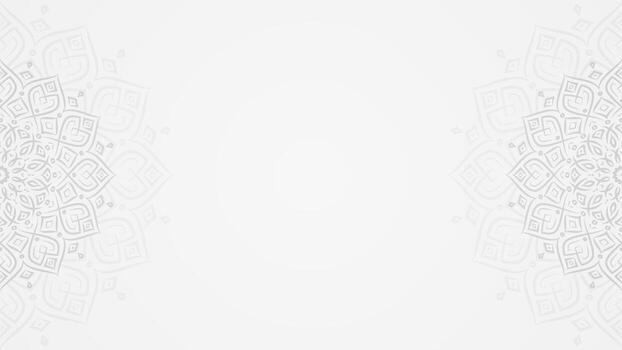 Simple Clean Flat Beautiful White Mandala Horizontal Background Design with a Delicate and Elegant Pattern vector