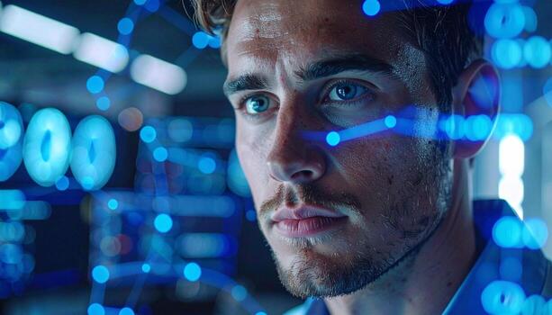 Data scientists around the world using augmented reality AI interfaces photo