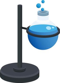 Flask on Stand Icon vector