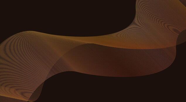 Blend Curved Wavy Lines Background Brown Abstract Design Illustration vector