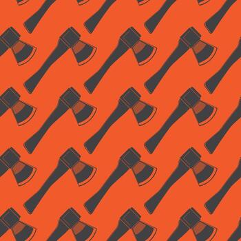 bombero hacha sin costura modelo aislado en rojo antecedentes. vector