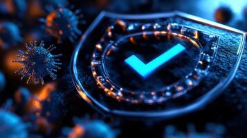 Protective shield against viruses photo
