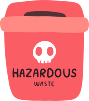 Hazardous Waste, Red Recycle Trash Bin png