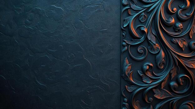 Dark ornate design, textured background, elegant backdrop, copy space, graphic design photo
