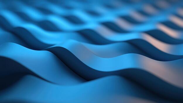 Blue wavy abstract background texture, 3D render, digital art, website design photo