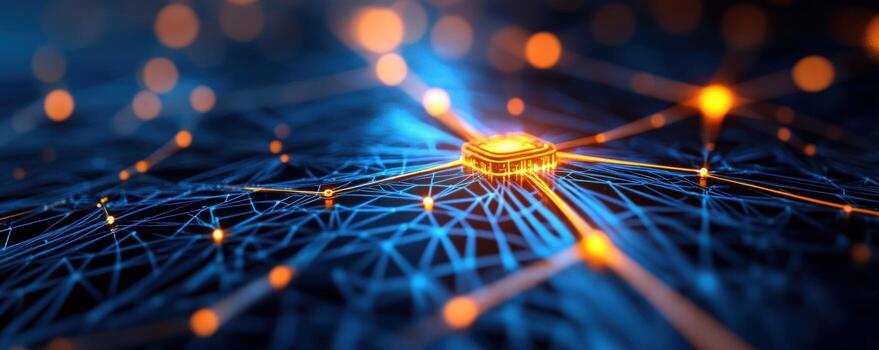 Neural Network Data Flow, Digital Connections, Abstract Background photo