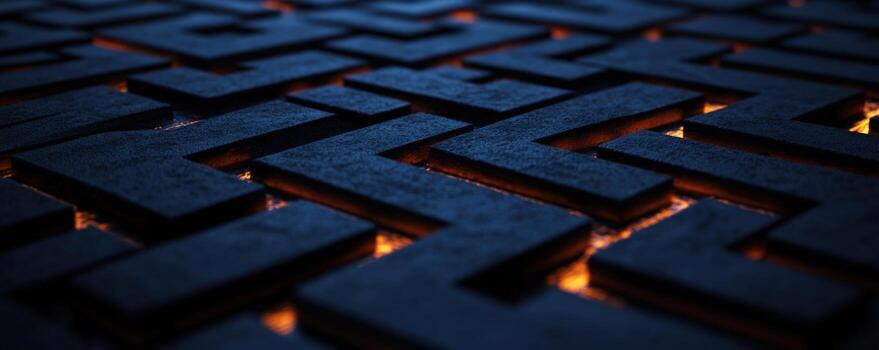 Glowing dark blocks pattern, abstract background texture photo