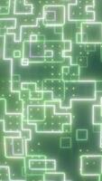 Abstract glowing green digital grid with luminous geometric lines and small sparkling points of light video