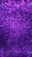 abstrakt lysande lila partikel fält skapande kosmisk ljus dispersion video