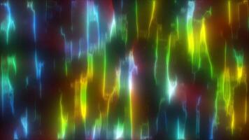 Abstract prismatic pattern with vertical neon lines, creating a colorful and dynamic rainy atmosphere video