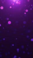 Abstract purple glowing bokeh lights with soft blurred circles creating dreamy atmosphere video