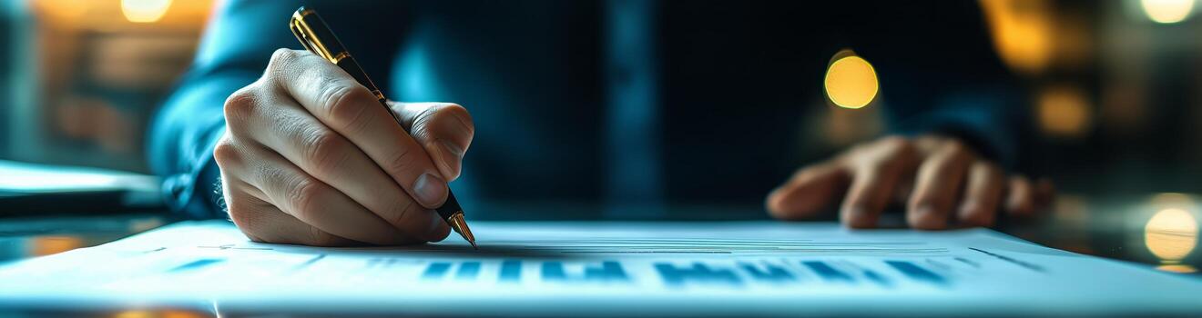 Business Professional Creating a Digital Graph in a Modern Office Setting During the Day. photo