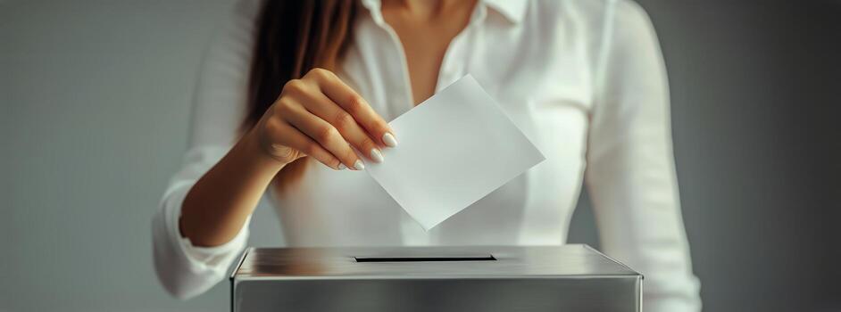 Voting Process During a Democratic Election in a Modern Setting photo