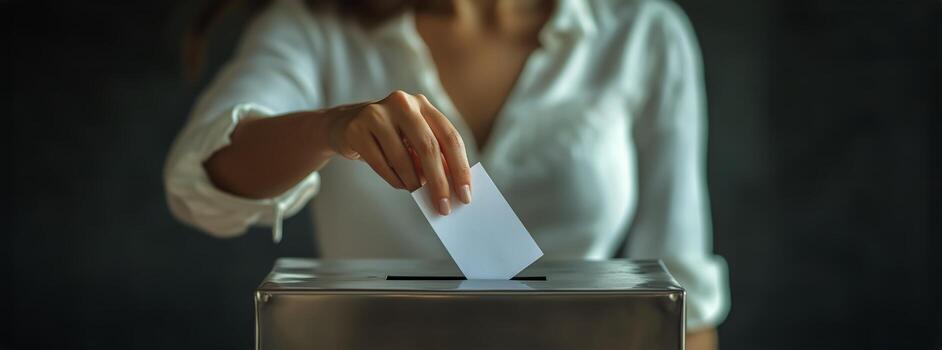 Voting Process During a Democratic Election in a Modern Setting. photo