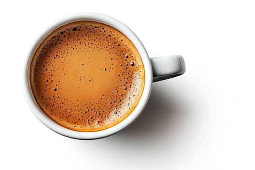 Delicious Cup of Freshly Brewed Coffee With a Sprinkle of Cocoa on Top. photo