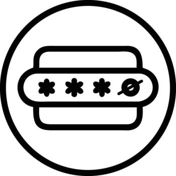 Password Input Field with Masked Characters Circular art Illustration vector