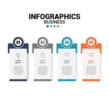 moderno infografía diseño modelo bandera para negocio y web presentaciones vector