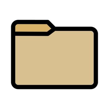 Folder icon. File symbol. Document archive sign. Web and application interface button. Isolated on white background. vector