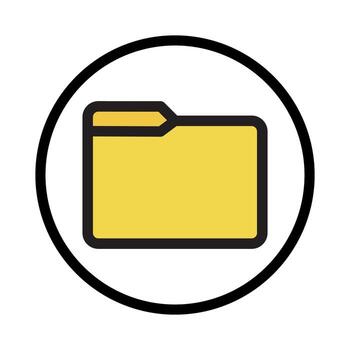 archivo carpeta iconos archivo carpeta en plano estilo. archivo carpetas amarillo carpeta iconos, ilustración vector