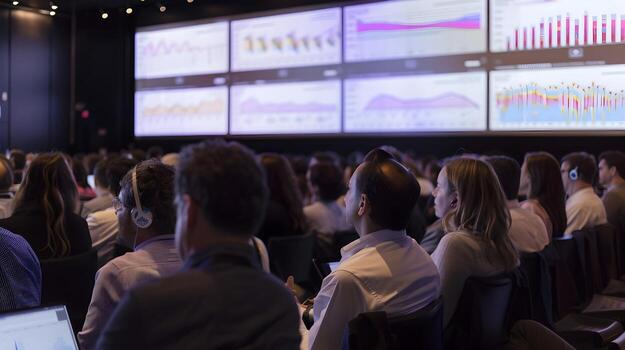 Experts Analyzing Real-Time Data During Insightful Membership Growth Session photo