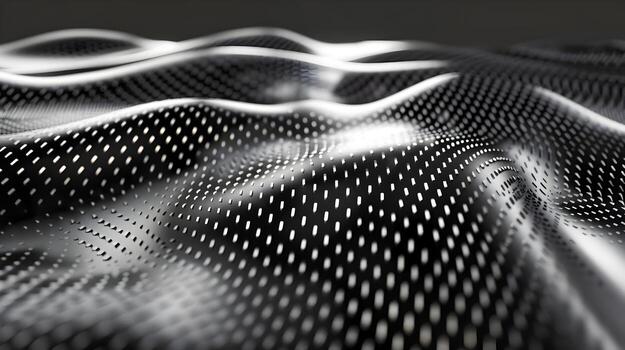 Silver Metal Mesh Pattern with Delicate Shimmer Ideal for Luxury Fashion or Technology Ads photo